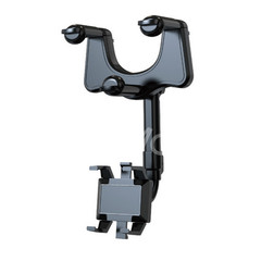 Car Interior Rearview Mirror Phone Holder Mount Telescopic Adjustable Bracket
