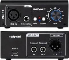 2026 Upgraded RO03 Mic Preamp, 120db EIN Ultral Low Noise Booster, for Dynami…