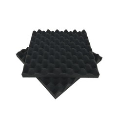 4 PK Black Egg Crate Acoustic Foam Tile Panel Wall Tile Soundproofing 12x12x1.5″