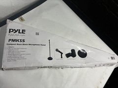 Pyle PMKS5 Compact Base Black Microphone Stand Open Box Adjustable Height