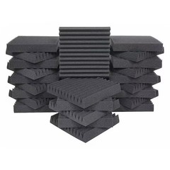 Auralex Acoustics Acoustic Foam, 0.5 NRC, Foam, 12 in W, 12 in L, 2 in Thick,