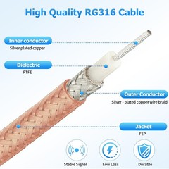 F-Type RG6 Splitter Coax Cable, 75Ohm 3 Way Combiner 1 Pack, Black