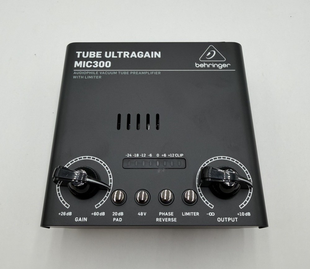 Behringer MIC300 Audiophile Vacuum Tube Preamplifier with Limiter