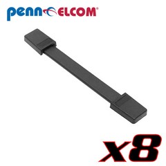 8 Pack Penn Elcom H1013 Strap Handle 7.75″x1.08″rubber grip spring steel insert