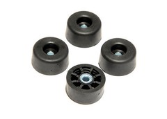 20 TALL ROUND RUBBER FEET .1/2 H x 1 W AMPS, RADIO GEAR,CASES FREE S&H/US MADE