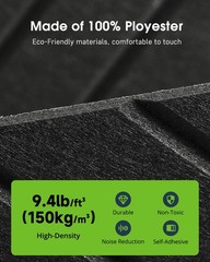 Woovio Sound Proof Foam Panels for Walls, 12 Pack 12 Pack, Black