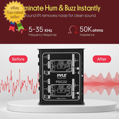 -PRO Premium Direct Injection Audio Box – Passive DI Unit Hum EliminatorW/ Input