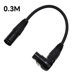 XLR Mic Extension Cable 90 Degree Female To Straight Male For Speaker Studio New