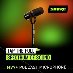 Shure MV7+ Podcast Dynamic Microphone with Stand USB-C+XLR Outputs OBS Certified