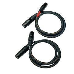 2 PCS 3 ft XLR Microphone Cables Short Balanced Male to Female 3-Wire Cord