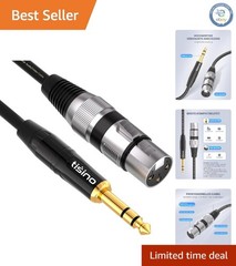 Balanced 3.3ft XLR Female to 1/4 TRS Audio Interconnect Cable – Studio Quality