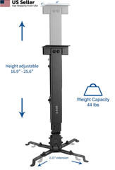 VIVO Universal Adjustable Wall Ceiling Projector Mount Bracket, Black