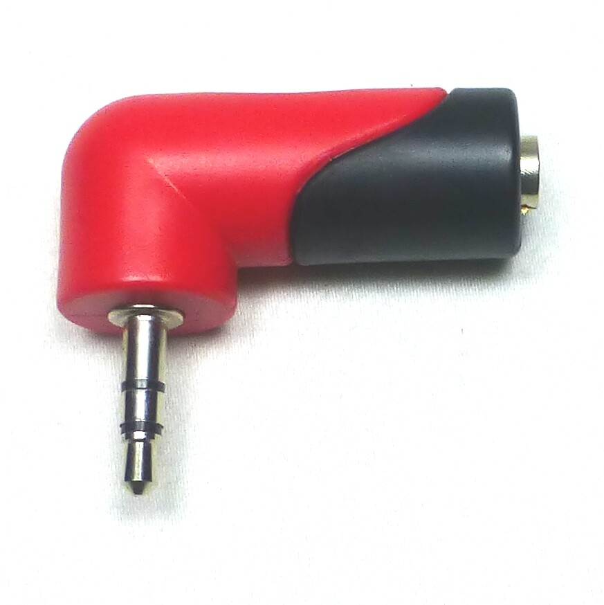ZXPC Professional Right-Angled 3.5mm Stereo Plug to 3.5mm Stereo Jack Adapter.