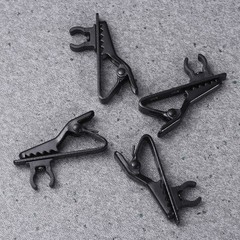 10Pcs Reusable Black Mic Clips Lapel Lavalier for Voice Recording and Video Chat