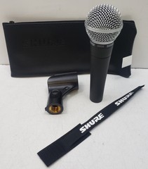 Shure Dynamic Vocal XLR Microphone – Black (Model SM58-LC) for Singing & Perform
