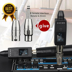 UHF Wireless XLR Transmitter Receiver 48V Phantom Mic Guitar PA System