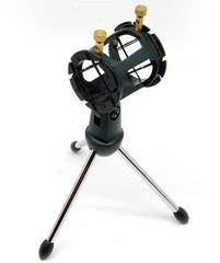 Microphone Mic Shock Mount Studio Desktop Table Top Tripod Stand w/ Pop Filter