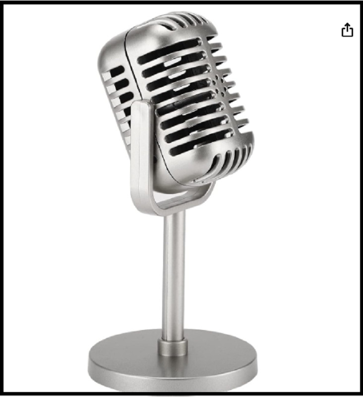 Microphone Vintage Look Old Style Dynamic Vocal Classic Retro Studio Stage Voice