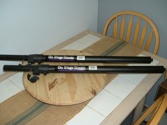 2) On-Stage Stands adjustable speaker poles, subwoofer pole mount