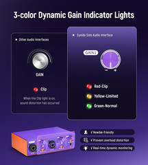 USB C Audio Interface for Recording Music, Streaming, Podcasting with Dual XLR,
