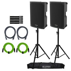 Mackie THUMP15v4 15″ 1400W Powered Active Bluetooth DJ PA Loudspeakers w Stands