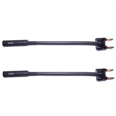 CNCESS CESS-081 Dual Banana Plugs to 1/4 TS Jack Speaker Cable Adapter 2 Pack