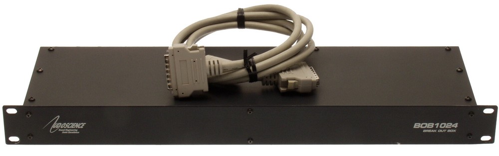 AudioScience BOB1024 Sound Card XLR Breakout Box Rackmounted 50 Pin Analog Cable