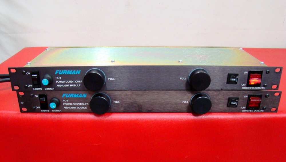 ONE Furman PL-8 15A Advanced Power Cond/Lights 8 Outlets 1RU 10Ft Cord READ DESC