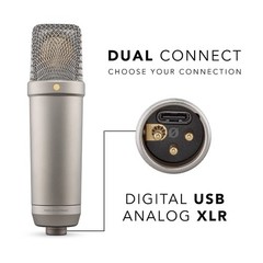 NT1 5th Generation Condenser Microphone with SM6 Shockmount and Pop Filter,Si…