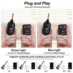 New Rechargeable Wireless 2.4GHz In-Ear Monitor IEM System Transmitter Receiver