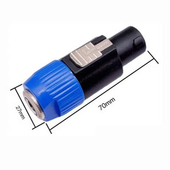 2 Pack Speakon to 1/4″ Inch Audio Adapter – Professional SpeakOn Male to 1/4