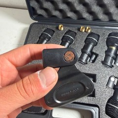 Nady Drum Microphone 7 Piece Set – DM70 DM80 CM88 Dynamic Black with Storage Box