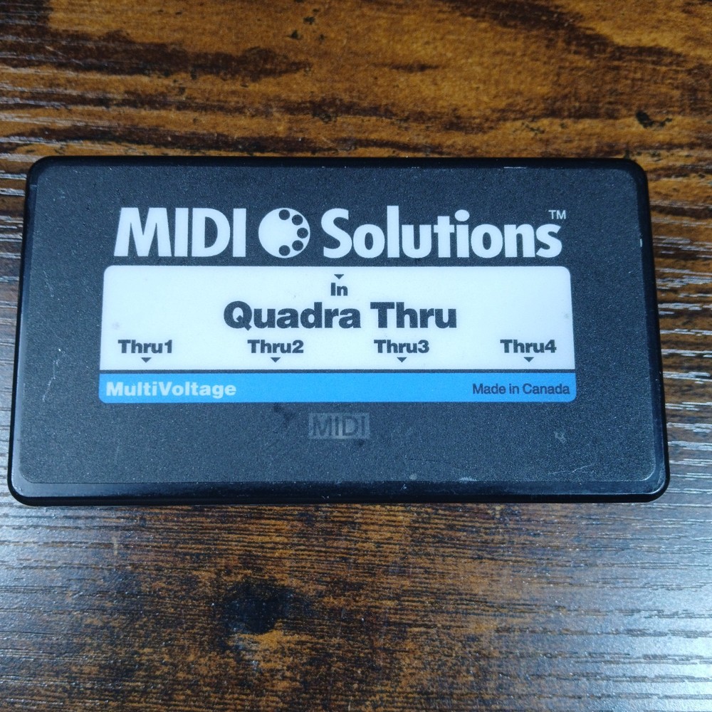 MIDI Solutions MultiVoltage Quadra Thru 1-in 4-out MIDI Through Box