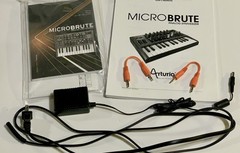 In-Box Arturia MicroBrute 25-Key Analog Synthesizer W/ Cables, Manual & More
