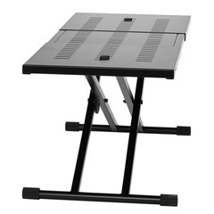VEVOR Portable Expandable DJ Table w/ Double-X Braced Keyboard Stand Adjustable