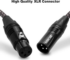 XLR Microphone Cables 3Ft 6 Packs – Braided Premium XLR Male to Female Audio Cab