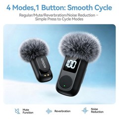 Wireless Mini Lavalier Microphone for iPhone & Android – Noise Reduction Lapel M