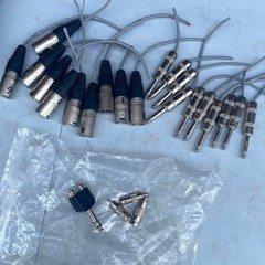 Lot 20 Neutrik Audio Connectors 10 XLR Female NC MX & 10 1/4″ Phone Plugs