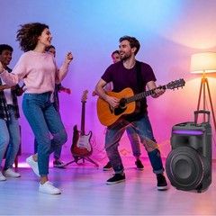 18″ Portable 18500Watt Party Speaker Rechargeable Heavy Bass Wireless Mic Remote