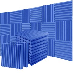 12- 96 Acoustic Foam Panel Wedge Studio Soundproofing Wall Tiles 12″X12″X1″ Blue