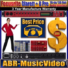 Focusrite Clarett+ 8Pre USB-C Audio Interface/ 3 Year Manufacture Warranty