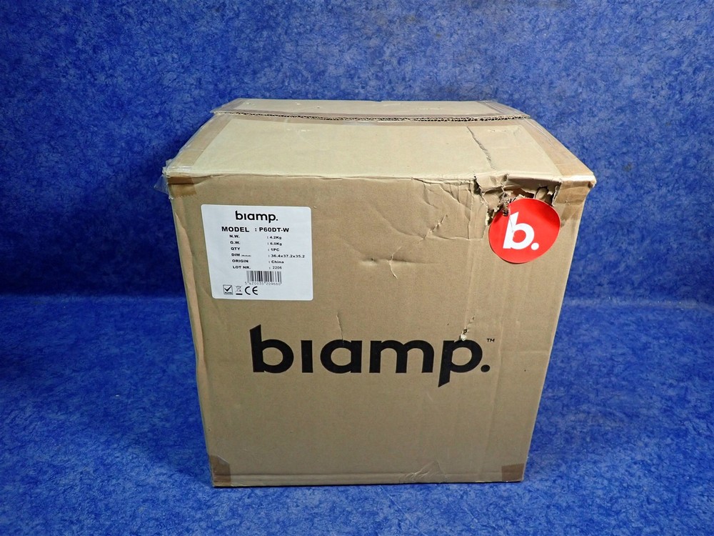 Biamp P60DT-W 6.5″ Two Way Pendant Loud Speaker, White (K1)