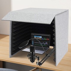Desktop Soundproof Cover Vocal Recording Booth Vocal Sound Absorbing Shield NEW