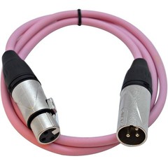 Seismic Audio 3ft XLR Patch Cable Pink Balanced Mic SAXLX-3Pink