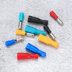 QOOSIKICC 100 Pcs Bullet Connectors Kit, red, yellow, green, black and blue