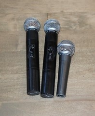 SHURE SM58 Microphone | LOT (x2) Dynamic Wireless DD4T2 206/195 MHz (x1) Wired