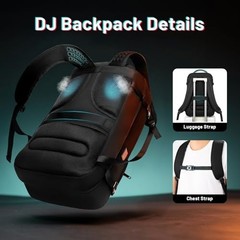 Padded DJ Controller Case Backpack for DDJ-FLX4, DDJ-400, DDJ-REV1, SB3 – Fits 1