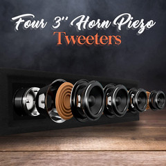 -Pro 4 Way DJ Speaker System, 300 Watt Power, 150 RMS, Four 3 Inch Horn