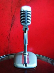 Vintage 1960s Shure 55S dynamic cardioid microphone w Atlas stand 55 DISPLAY # 2