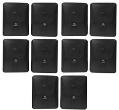 10) JBL Control 25-1 5.25″ 30w 70v Wall-Mount Commercial Restaurant/Bar Speakers